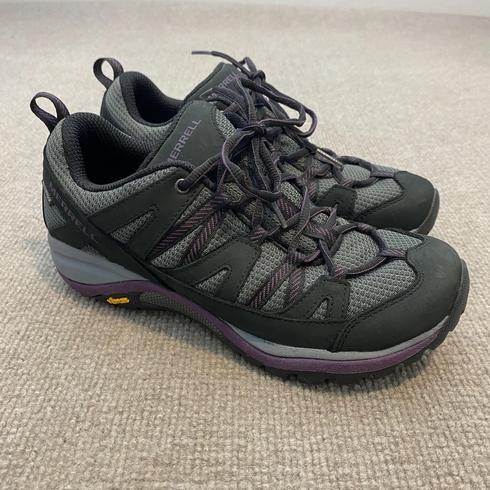 Merrell Shoes Womens Size 8 Gray Mesh Waterproof Vibram Trail Sneakers J035326